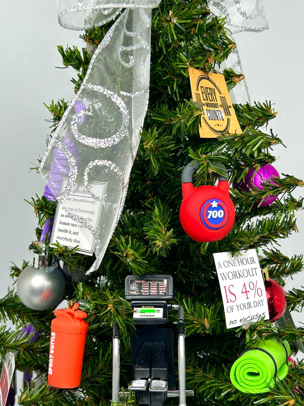 Fitness / Gym Themed 18" Christmas Tree