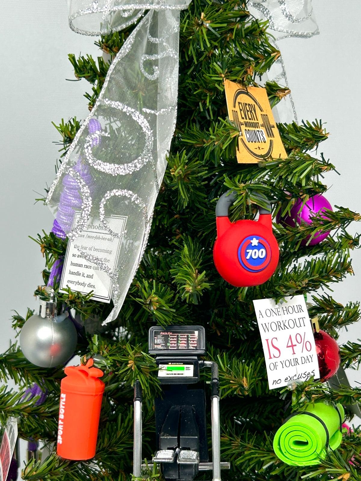Fitness / Gym Themed 18" Christmas Tree