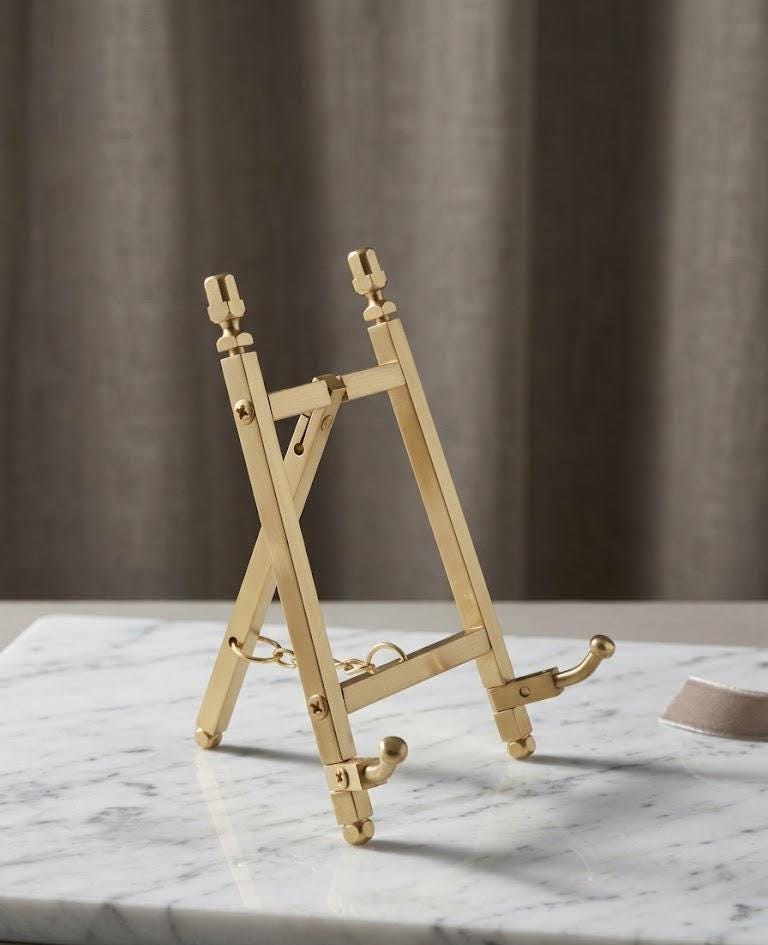 Brass Plated Folding Easel Display