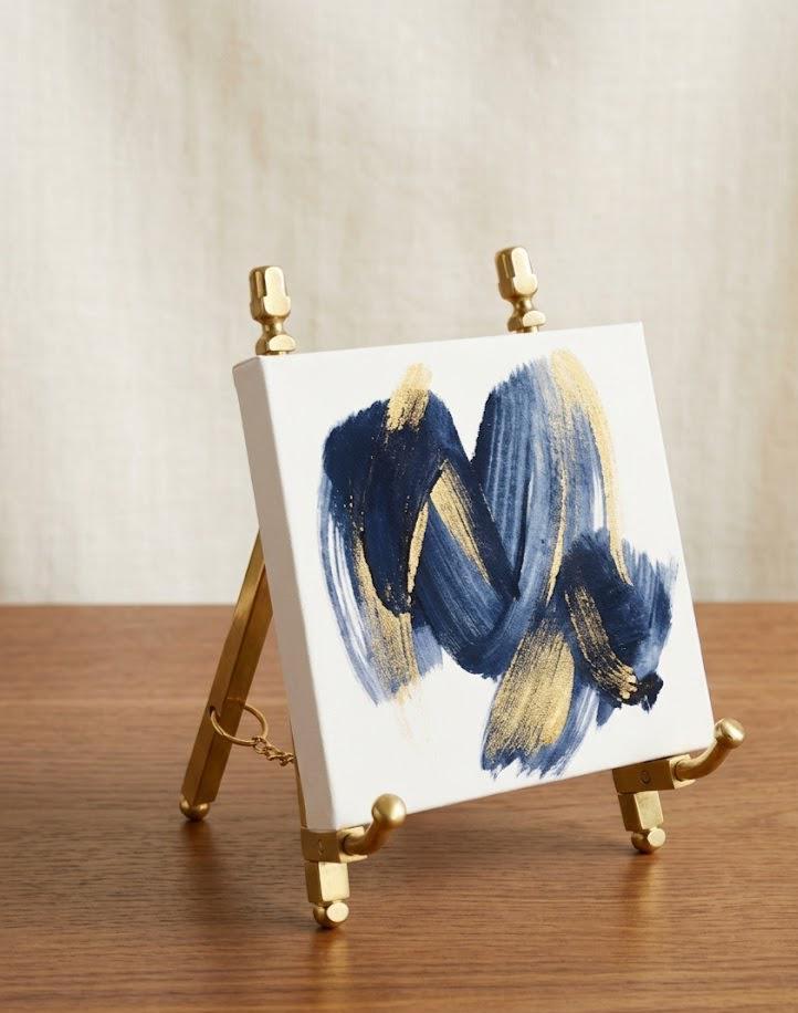 Brass Plated Folding Easel Display