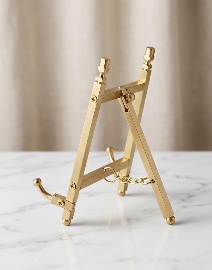 Brass Plated Folding Easel Display