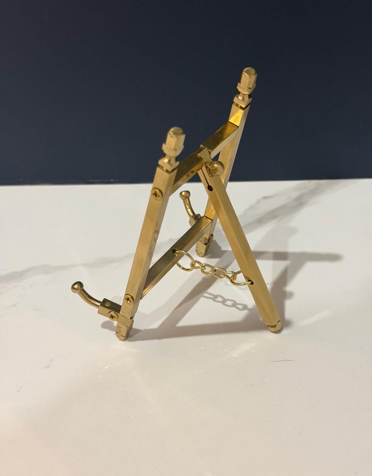 Brass Plated Folding Easel Display