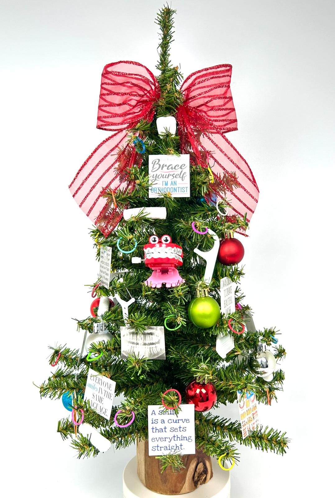 Orthodontist / Orthodontics Themed 18" Christmas Tree