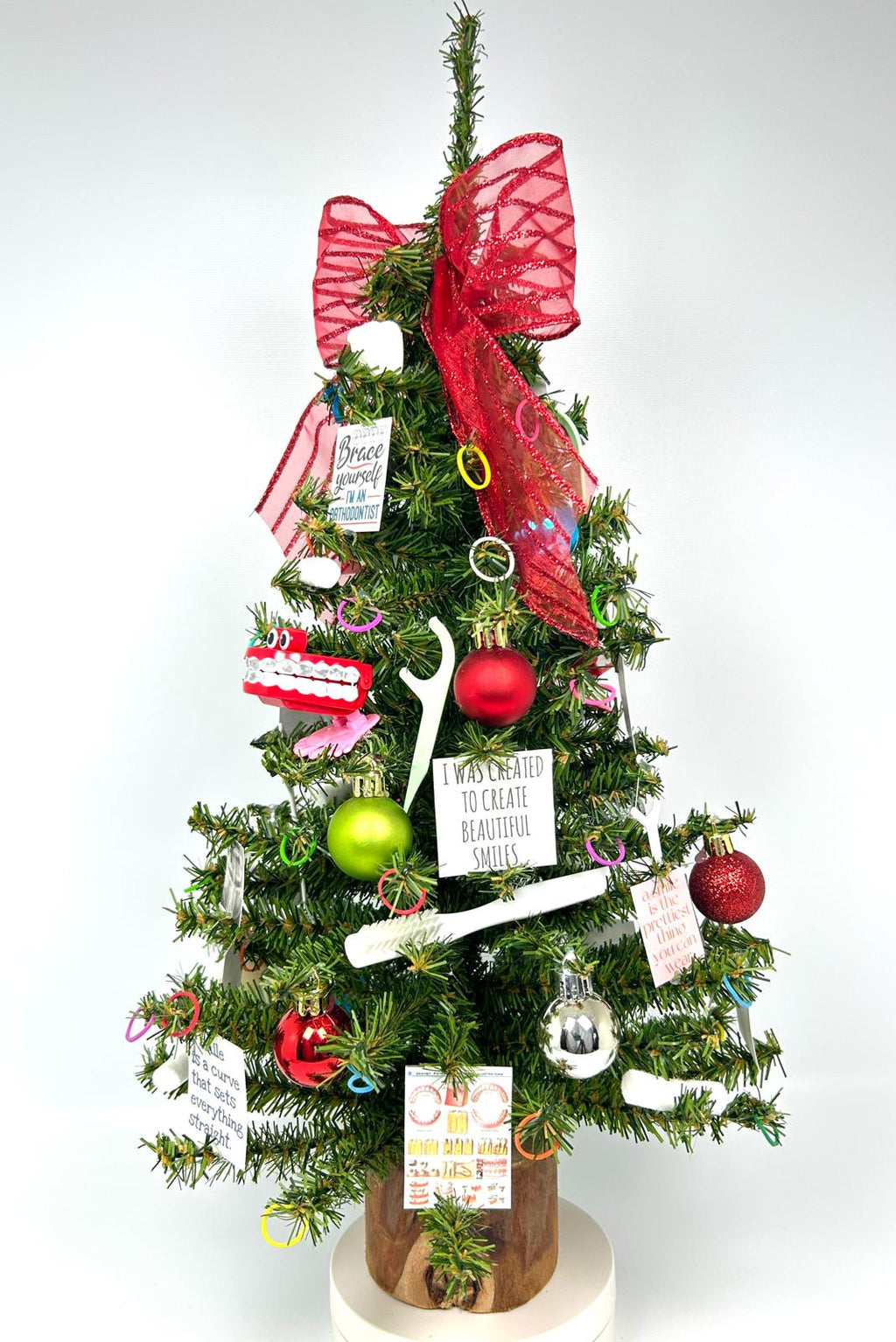 Orthodontist / Orthodontics Themed 18" Christmas Tree