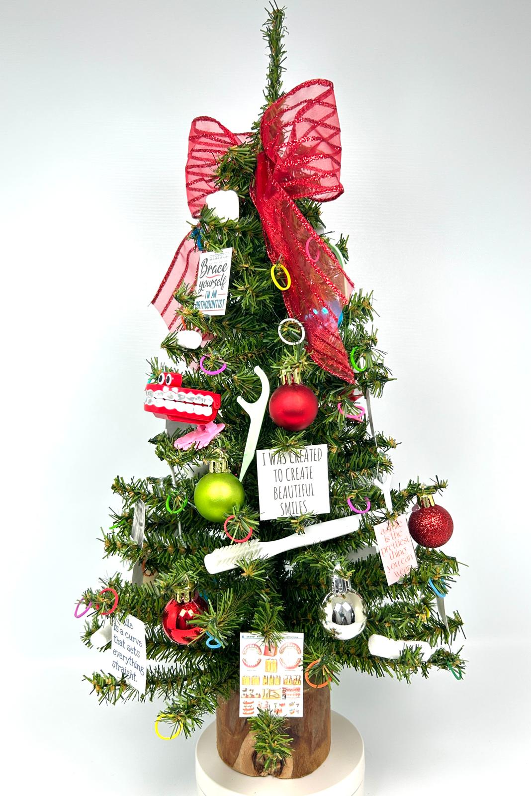 Orthodontist / Orthodontics Themed 18" Christmas Tree