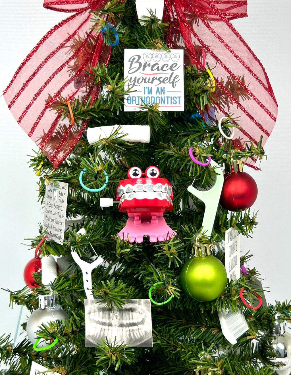 Orthodontist / Orthodontics Themed 18" Christmas Tree