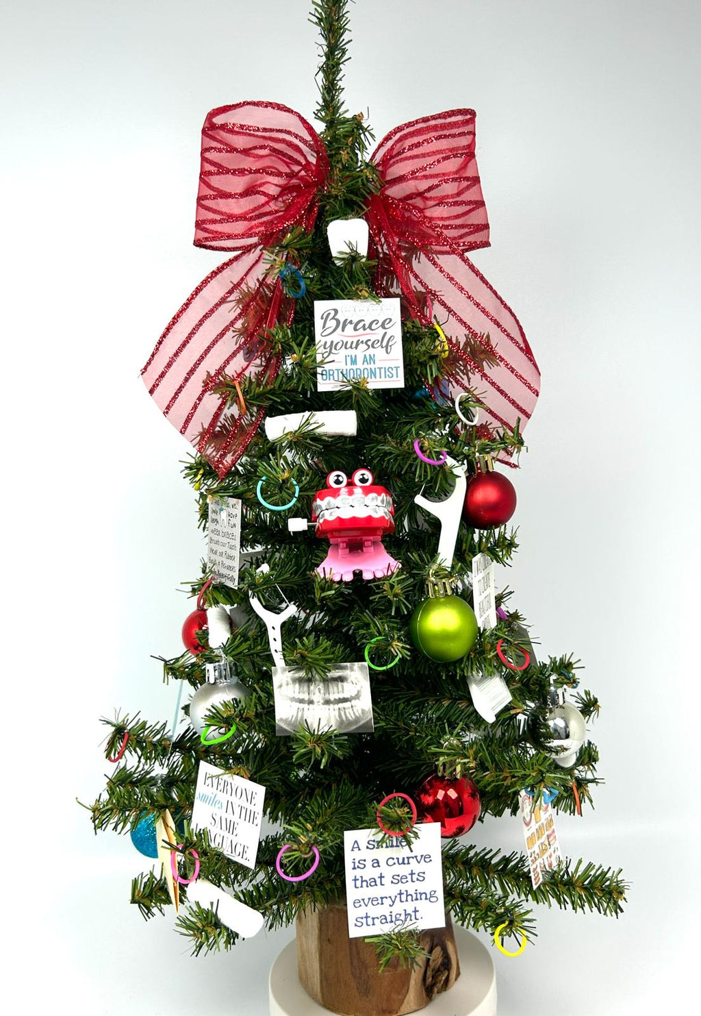 Orthodontist / Orthodontics Themed 18" Christmas Tree