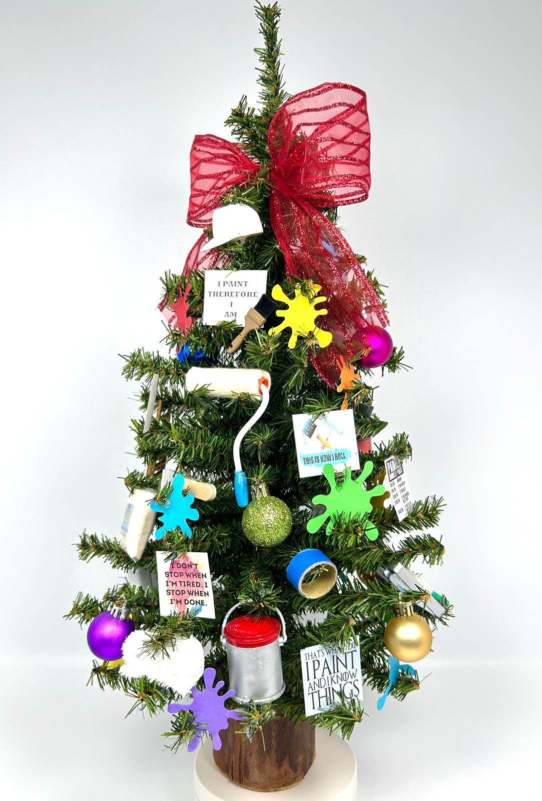 Painter Themed 18" Christmas Tree