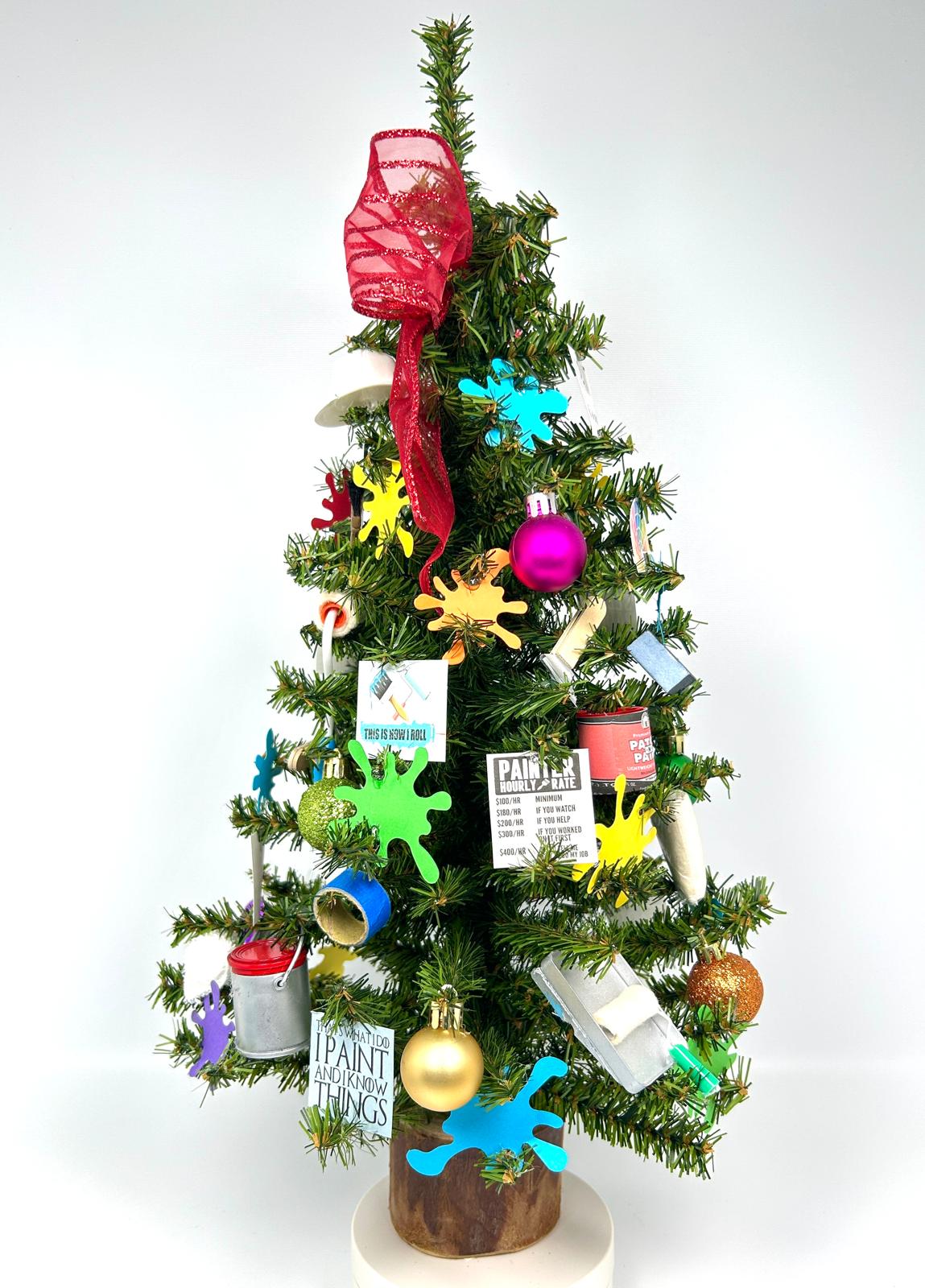Painter Themed 18" Christmas Tree
