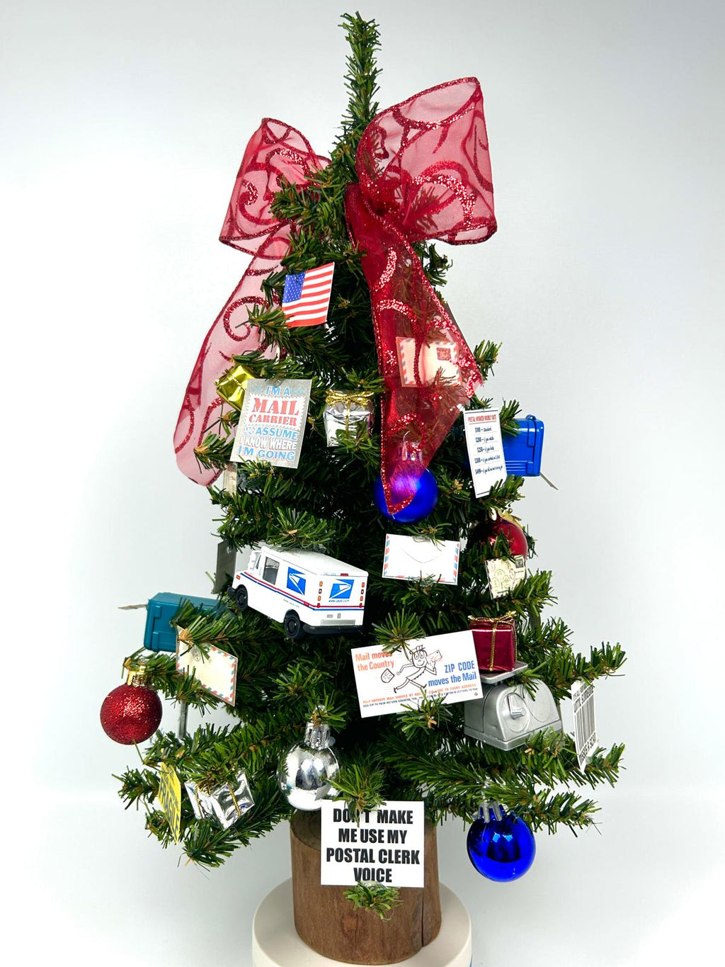 Post Office / Postal Worker / Mail Carrier Themed 18" Christmas Tree