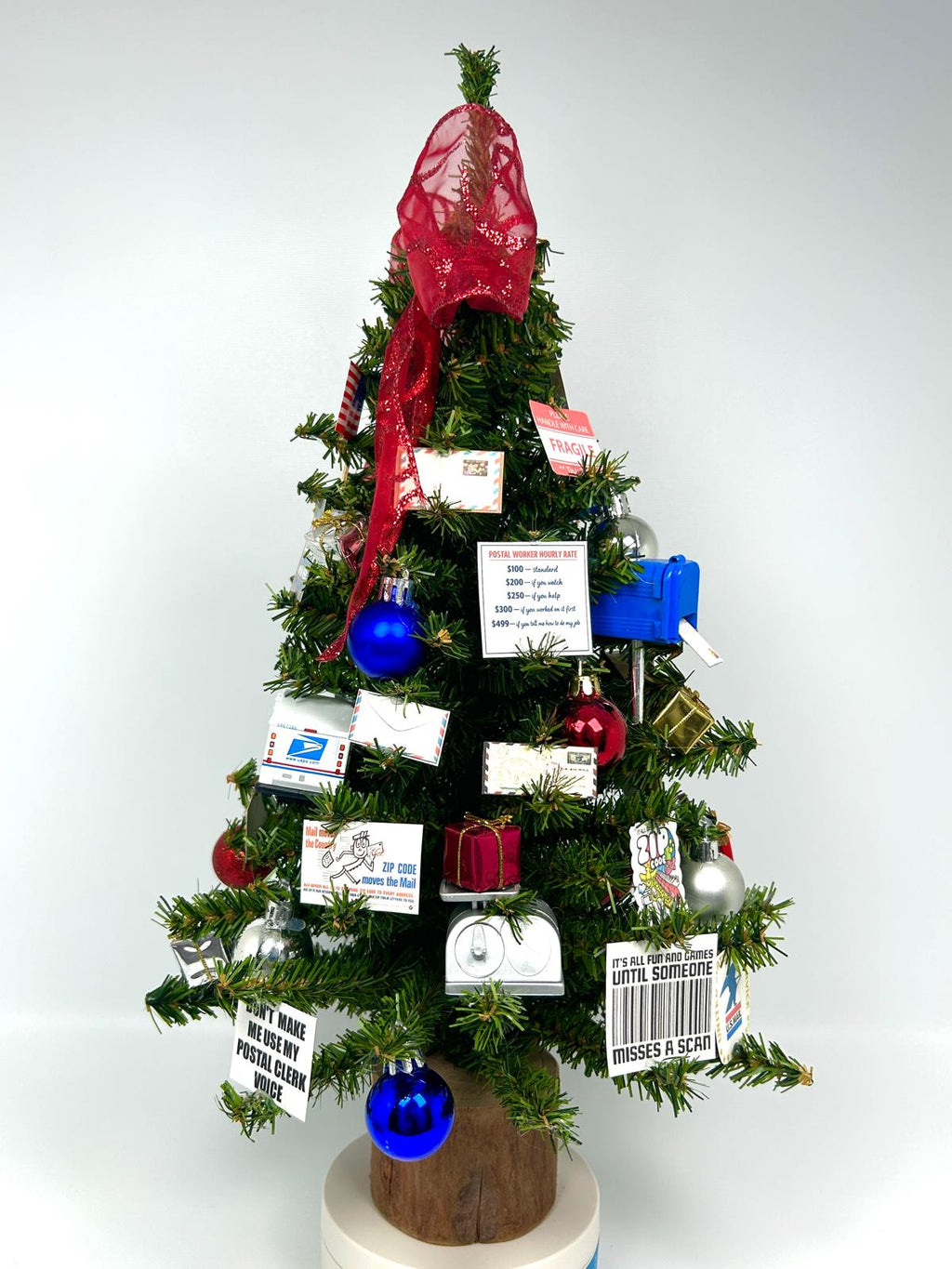 Post Office / Postal Worker / Mail Carrier Themed 18" Christmas Tree