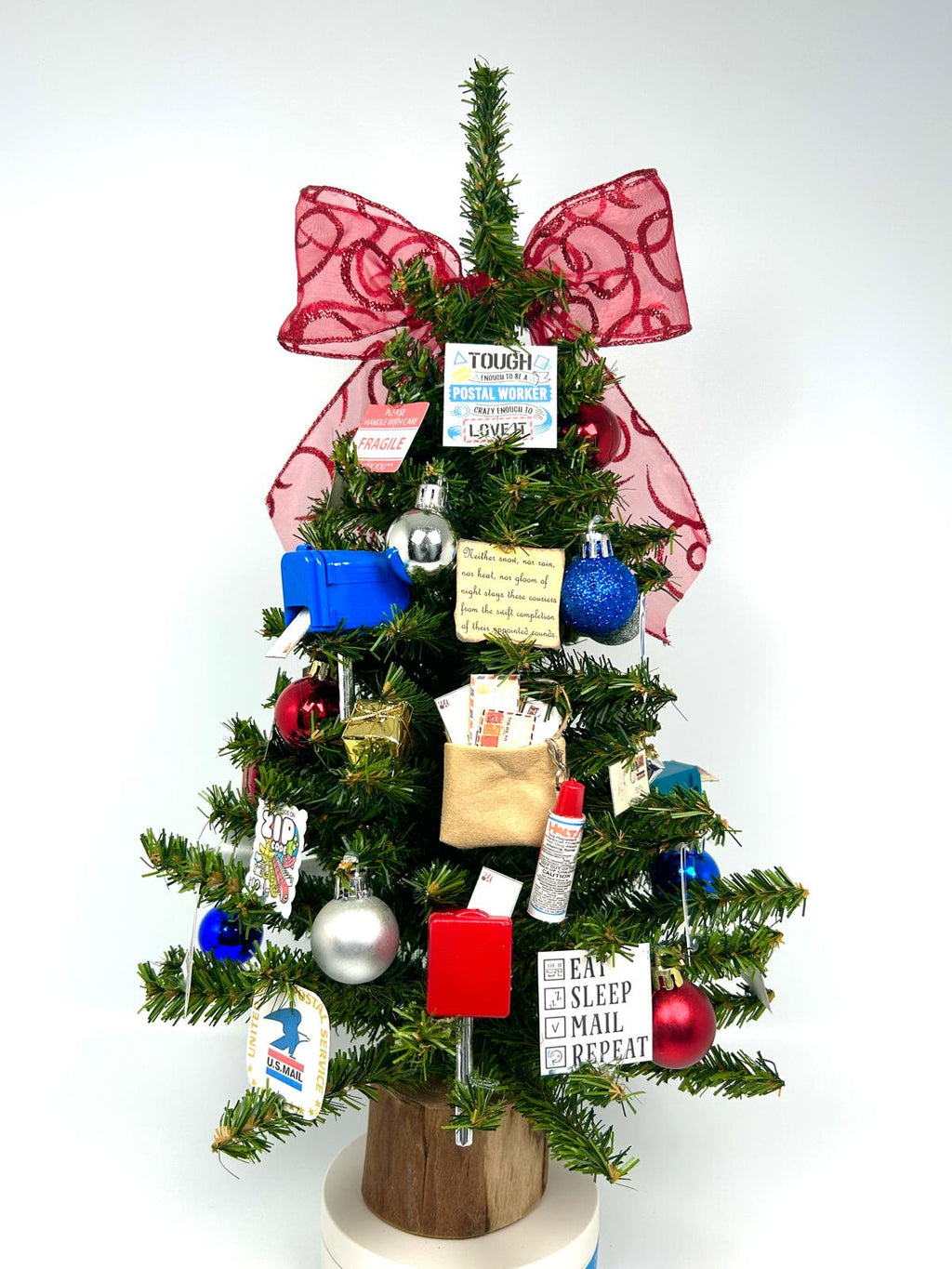 Post Office / Postal Worker / Mail Carrier Themed 18" Christmas Tree