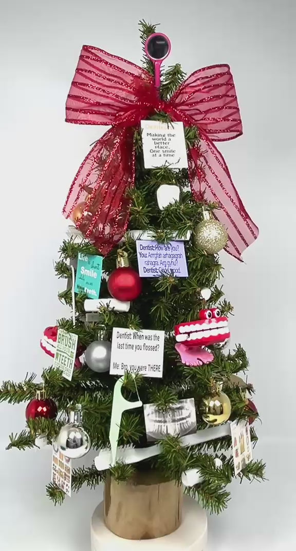Dental / Dentist Themed 18" Christmas Tree