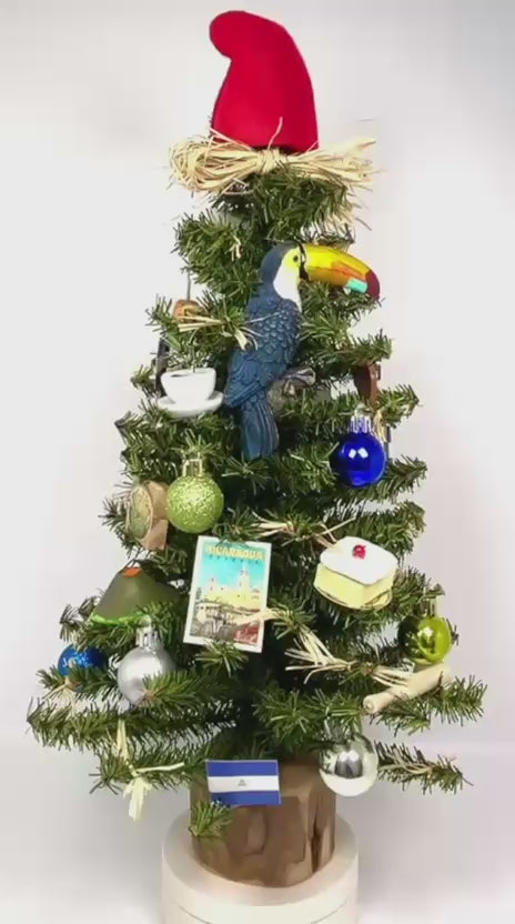 Nicaragua Themed 18" Christmas Tree