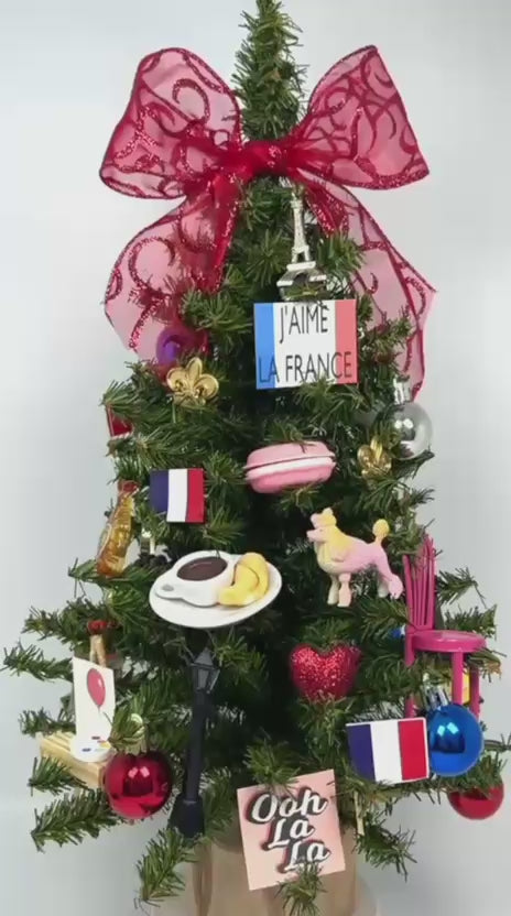 France / French Themed 18" Christmas Tree