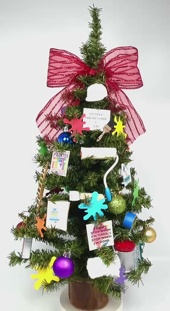 Painter Themed 18" Christmas Tree