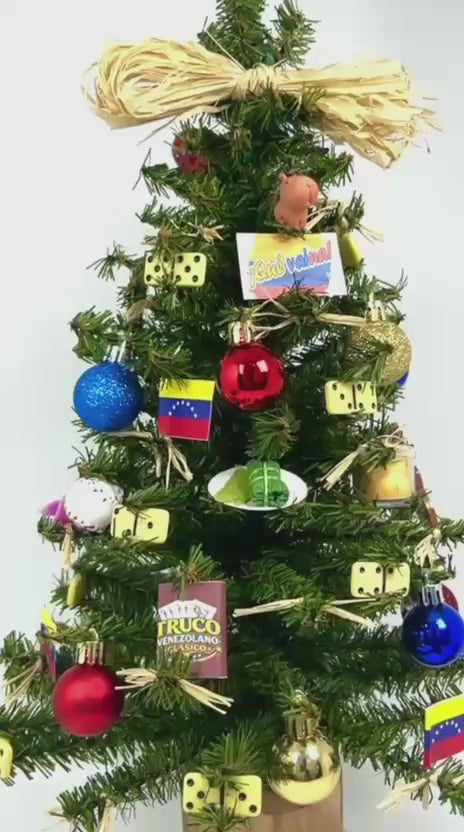 Venezuela/ Venezuelan Themed 18" Christmas Tree