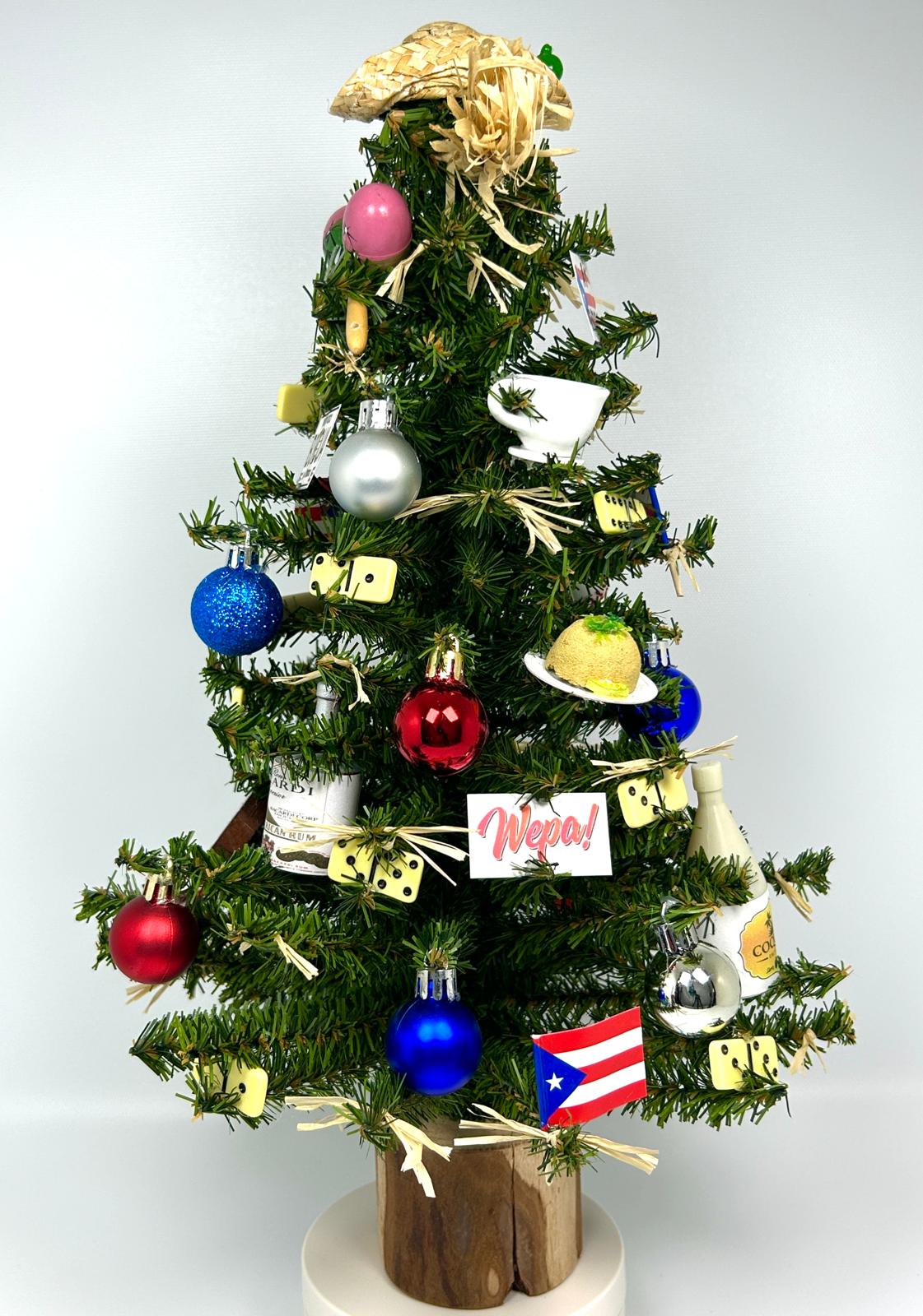 Puerto Rico / Puerto Rican Themed 18" Christmas Tree