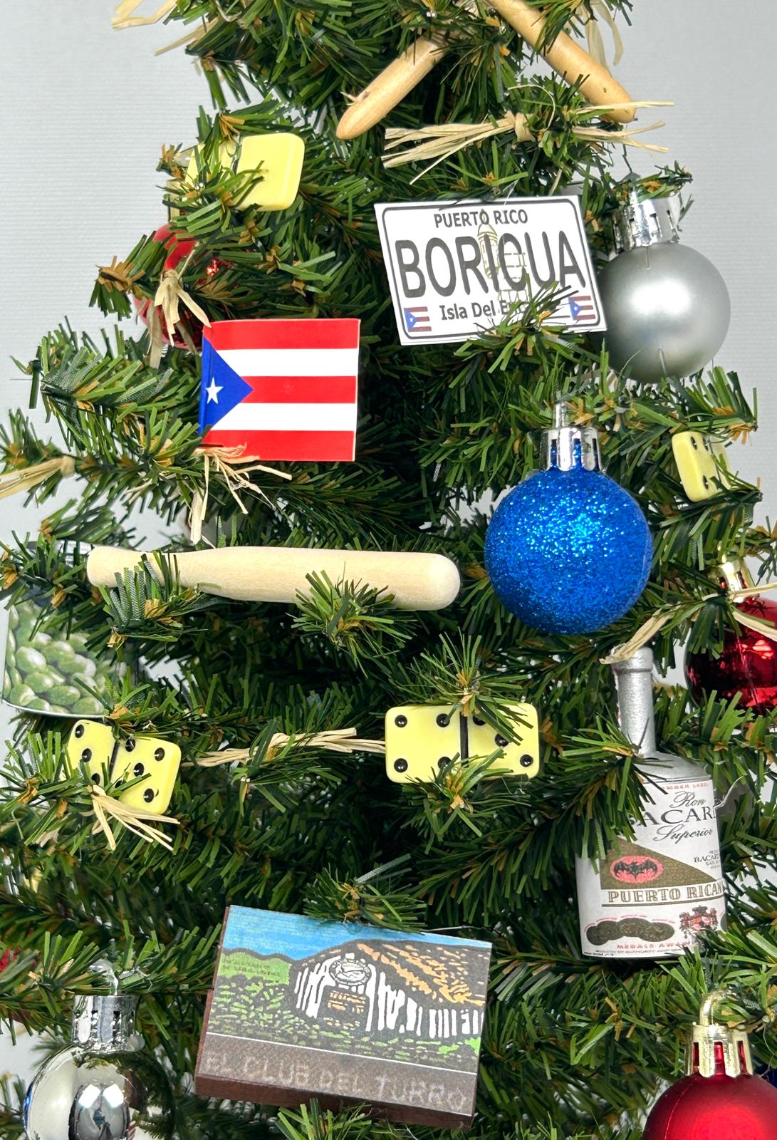 Puerto Rico / Puerto Rican Themed 18" Christmas Tree