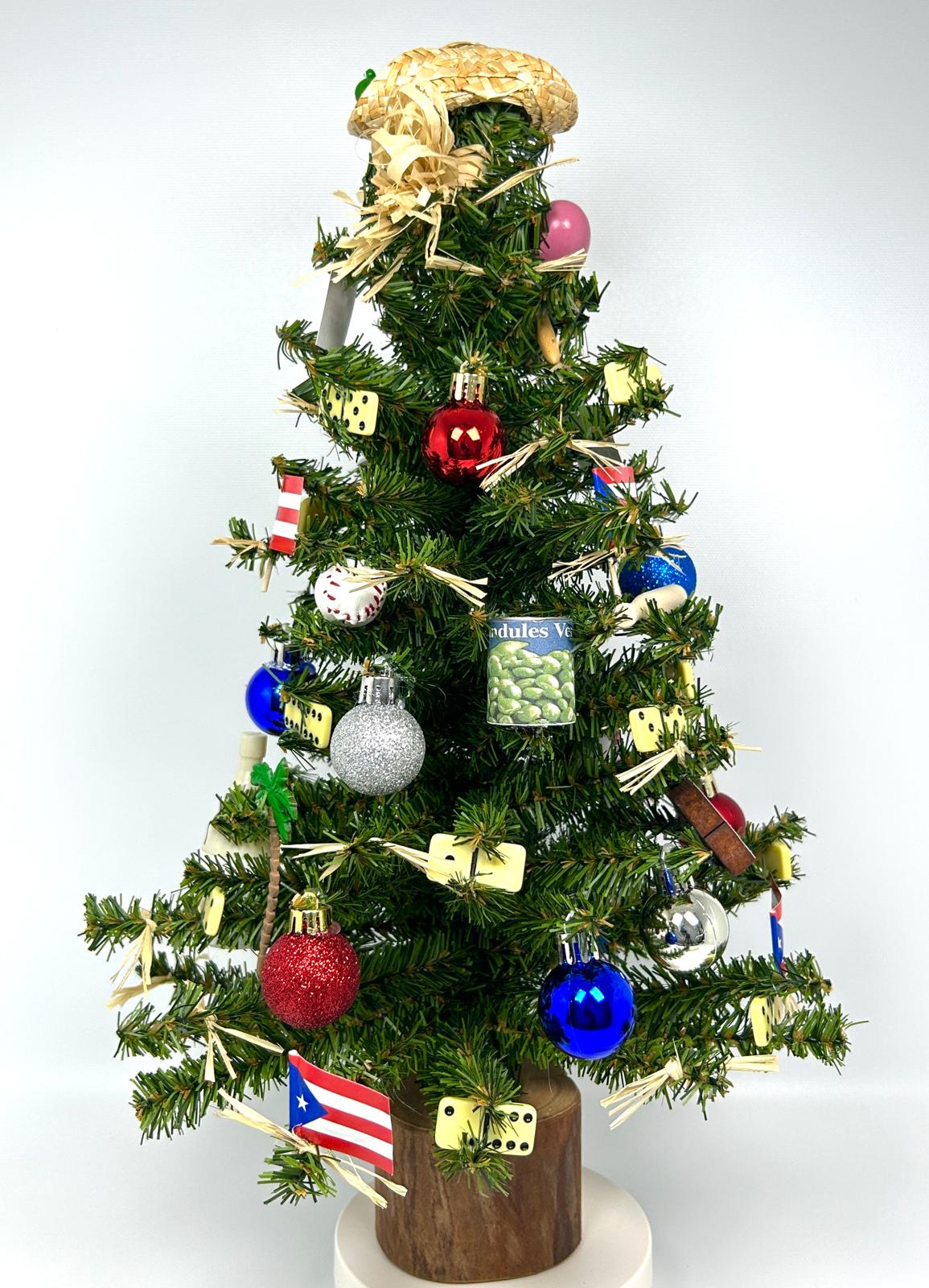 Puerto Rico / Puerto Rican Themed 18" Christmas Tree