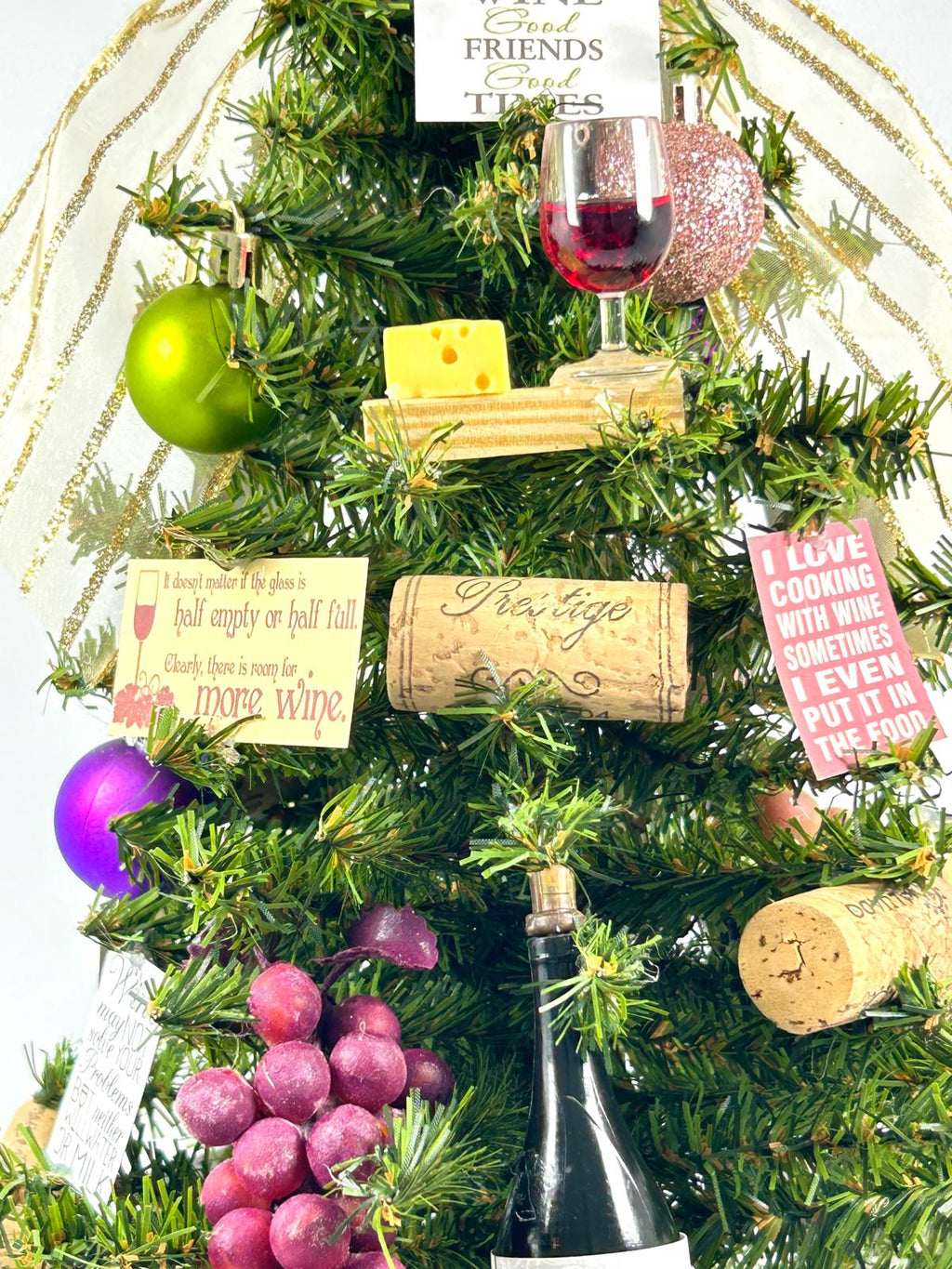 Wine / Wine Lover Themed 18" Christmas Tree