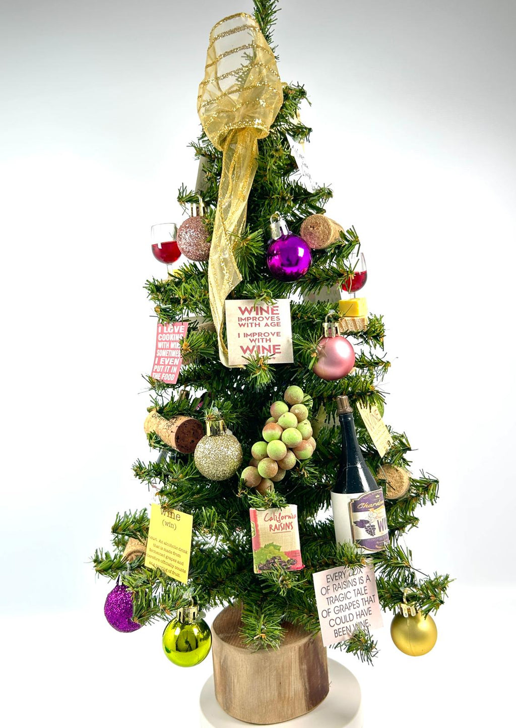 Wine / Wine Lover Themed 18" Christmas Tree