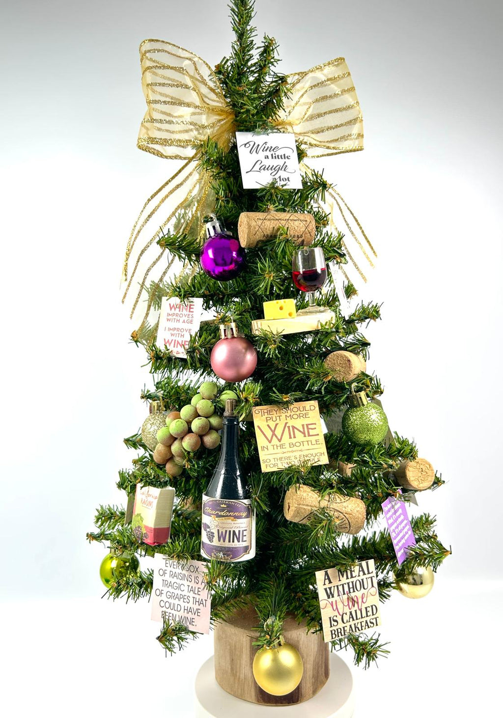 Wine / Wine Lover Themed 18" Christmas Tree