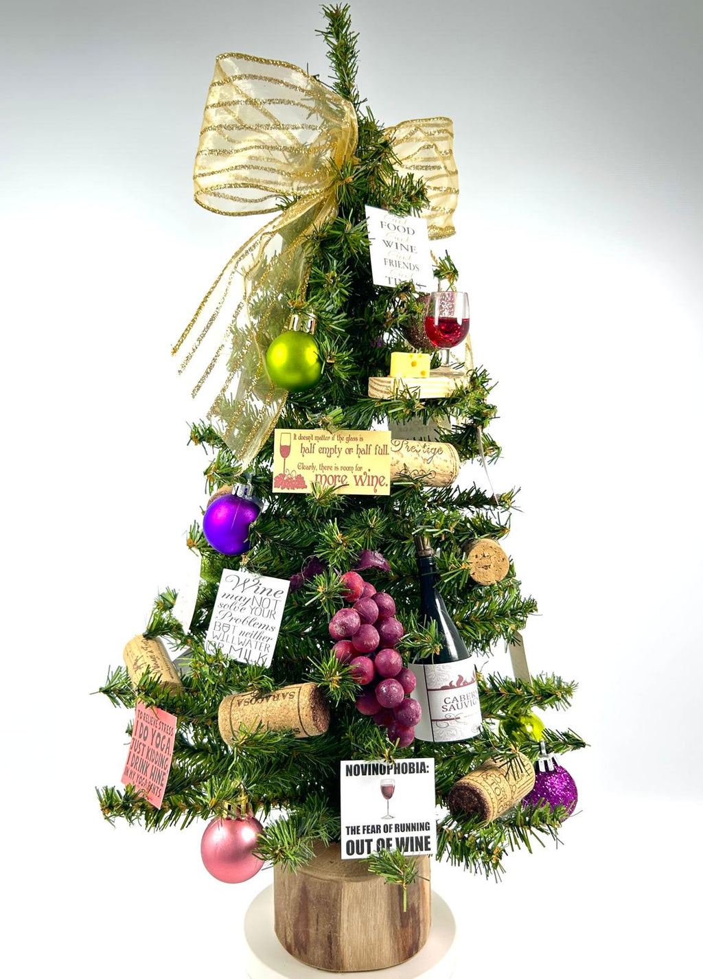 Wine / Wine Lover Themed 18" Christmas Tree