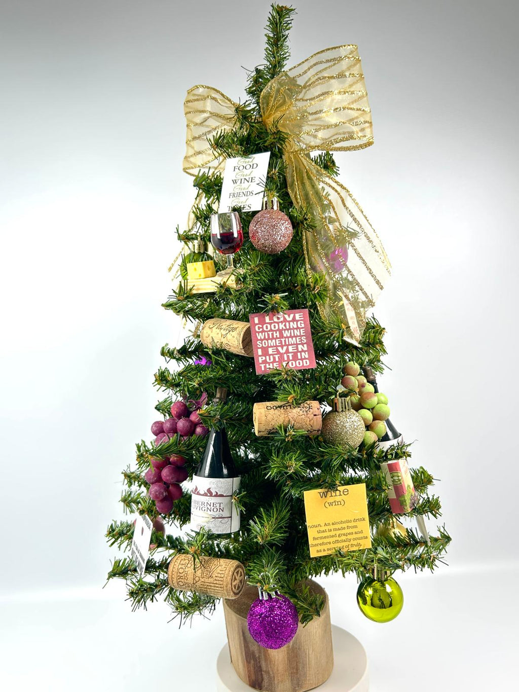 Wine / Wine Lover Themed 18" Christmas Tree